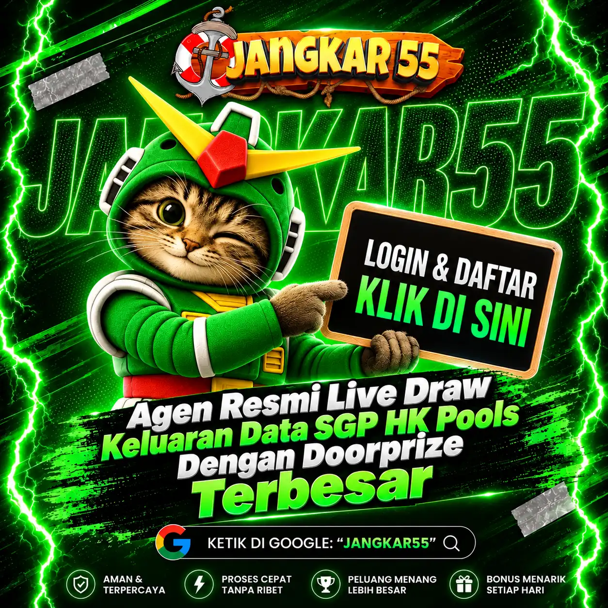 JANGKAR55 : Agen Resmi Live Draw Keluaran Data SGP HK Pools Dengan Doorprize Terbesar